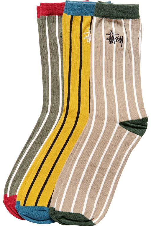 Stussy Mens Graffiti Vert (3 Pack) Socks Orange - SLFQA2163